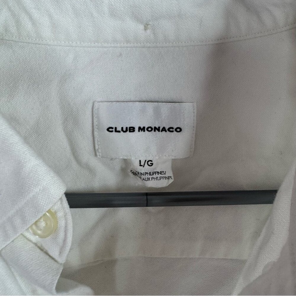 Club Monaco button down collar top Off-White Casual Button Down Shirt - Picture 6 of 8